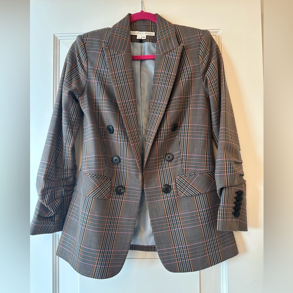 Veronica Beard Multicolor Plaid Blazer